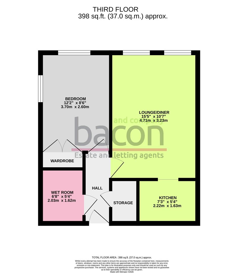 Floor Plan | Flat - Retirement | Homesteyne House, Broadwater, BN14 | For Sale